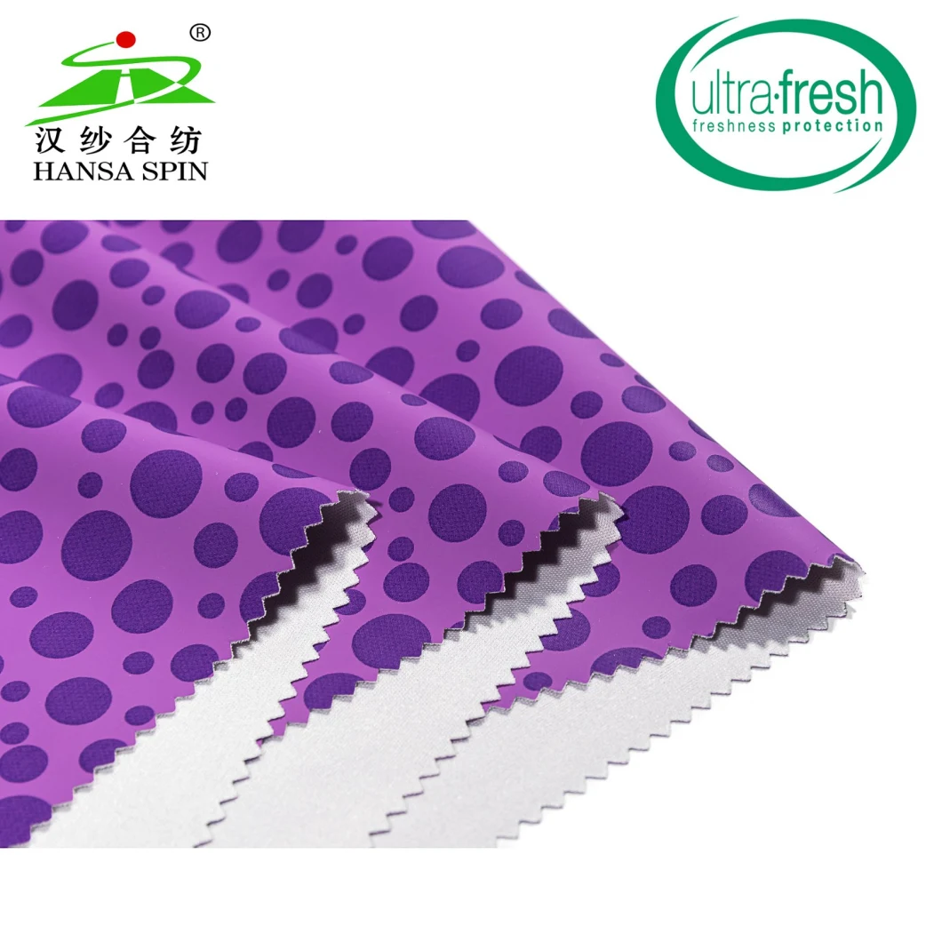 Reach 75D Polyester Fabric PVC Coated Textile with DOT Printing for Bag, Sofa, Jacket